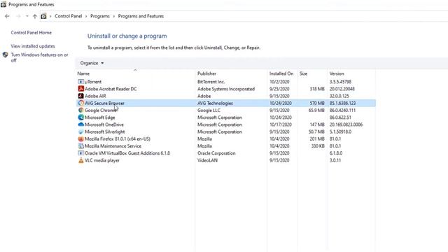 How to Uninstall AVG Secure Browser in Windows 10 смотреть онлайн