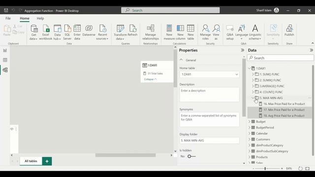 Power BI - DAX | Aggregation Function | COUNT - MAX - MIN - AVERAGE - COUNTBLANK смотреть онлайн