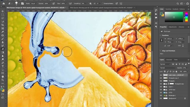 How to Design Professional Fruits Banner - Photoshop Tutorial смотреть онлайн
