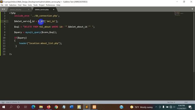 #PHP #Full #Course In Bangla For Beginners | Part 26 | My Services delete смотреть онлайн