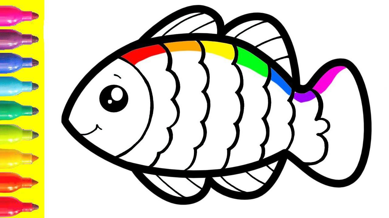Bolalar Uchun Yoqimli Baliqlarni Qanday Chizish Mumkin &How To Draw Cute Fish For Kids