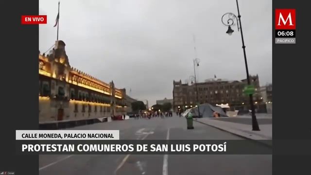 Comunidad De San Luis Potosí Se Manifiesta Frente A Palacio Nacional