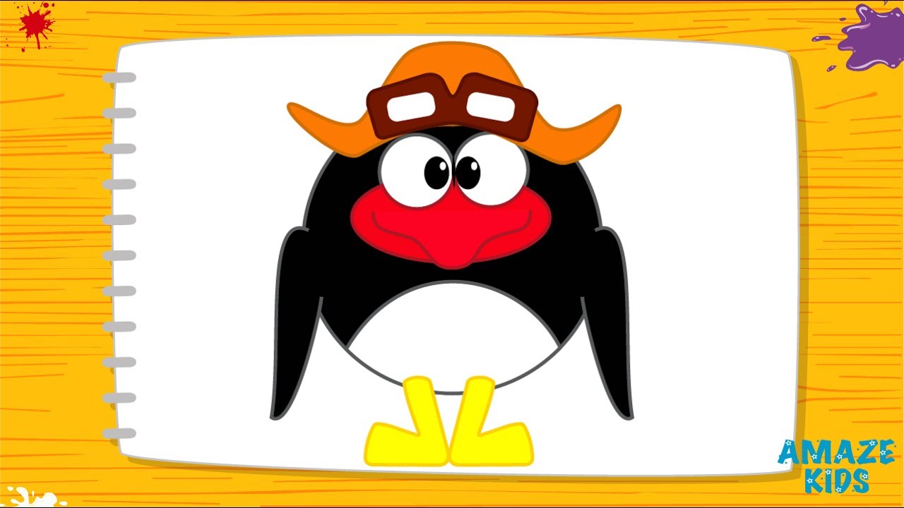 Как Нарисовать Пина из Смешариков для Детей. Учимся Рисовать Героев Мультфильмов. Уроки Рисования смотреть онлайн