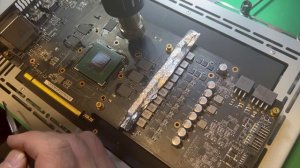 ROG-STRIX-GTX1080 8GB замена GPU и перепайка памяти.