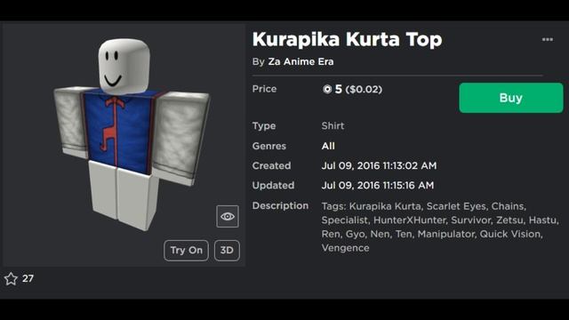 Roblox Hunter X Hunter Outfits | Hunter X Hunter Outfits Roblox  Hunter X Hunter Roblox Outfit Idea