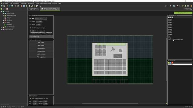 Создаю свой верстак GUI в MCreator для minecraft смотреть онлайн