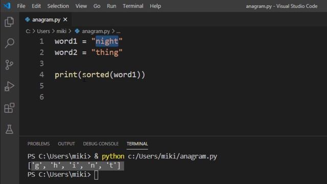 How to check if Two Strings are Anagrams in Python смотреть онлайн