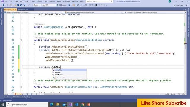 Asp.Net Core , Azure Graph API Using Delegated Permissions - How to get user information in Azure смотреть онлайн