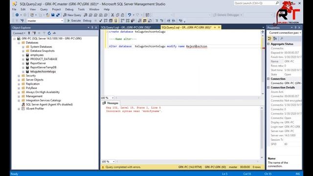 SQL| How to create database| how to use Alter | How to use Store procedure | Rajesh Techzon|English смотреть онлайн