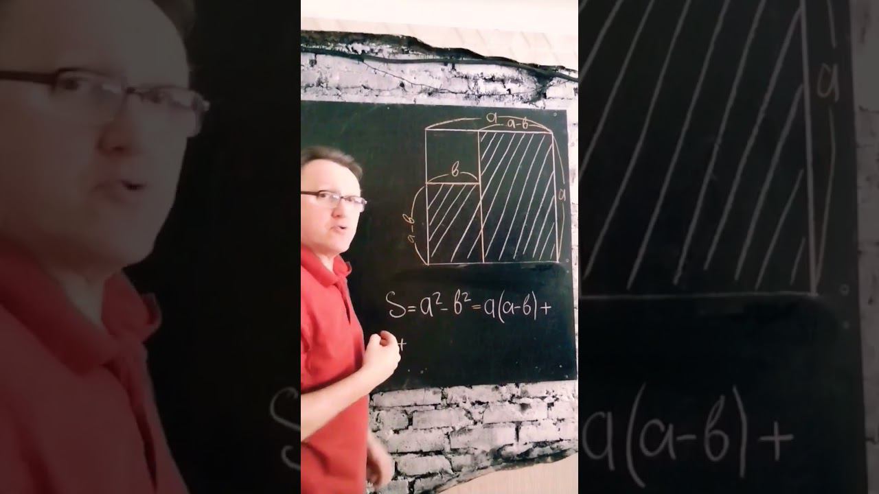 Геометрическая интерпретация ФСУ разность квадратов.