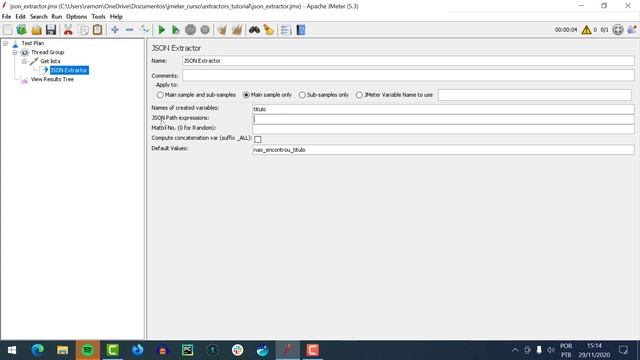 JMeter - JSON Extractor смотреть онлайн