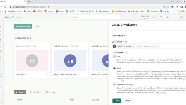 How to create a New Workspace in Power BI Service смотреть онлайн