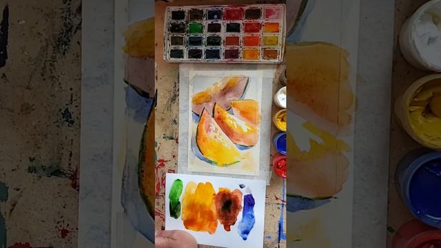 мастер-класс "дыни" в смешанной технике смотреть онлайн
