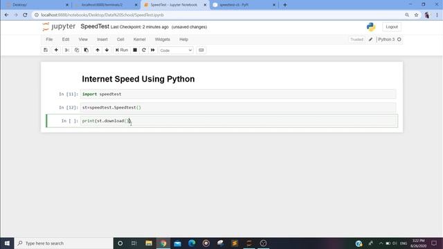 how to check Internet speed with python смотреть онлайн