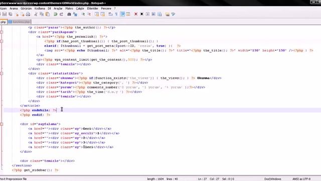 WordPress Tema Eğitim Seti 06 Sayfalama ve Footer php İs смотреть онлайн