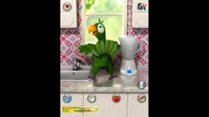 Говорящий попугай Пьер! Стреляем помидорами!!! Talking pierre! Веселая Игра для детей!