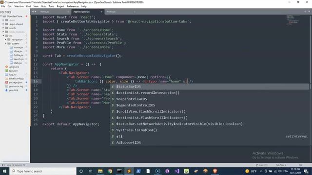 Master React Native | Opensea NFT Marketplace UI | Bottom Tabs смотреть онлайн