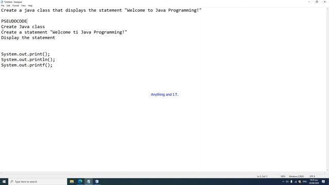 Java Video 2 My First Java Program смотреть онлайн