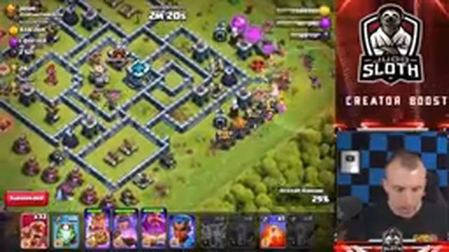 Using 56 Super Barbarians to Attack in Clash of Clans! смотреть онлайн