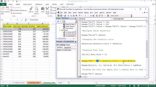 Excel VBA Macro Sinhala | 6-Selecting Cells 02 [Range,Cells,offset] смотреть онлайн
