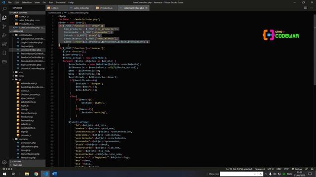 37. Inventario mensual, editar o borrar Lotes, Gestión lote - Sistema Farmacia PHP JS MYSQL HTML CS смотреть онлайн