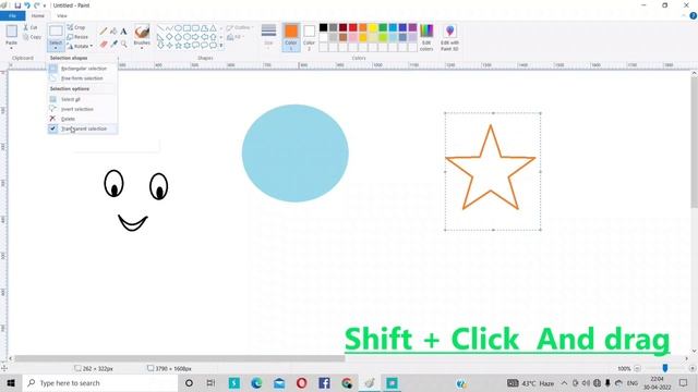 Transparent and Invert selection in Ms Paint in Hindi смотреть онлайн