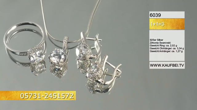 Sokolov Set Anhänger Ohrringe und Ring 925 Silber mit Zirkonia 6039 смотреть онлайн