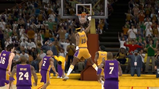 Wilt Chamberlain Free Throw Line Dunk NBA 2K12 смотреть онлайн