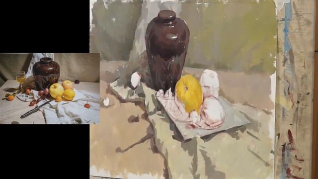 Painting with gouache - Still-life смотреть онлайн
