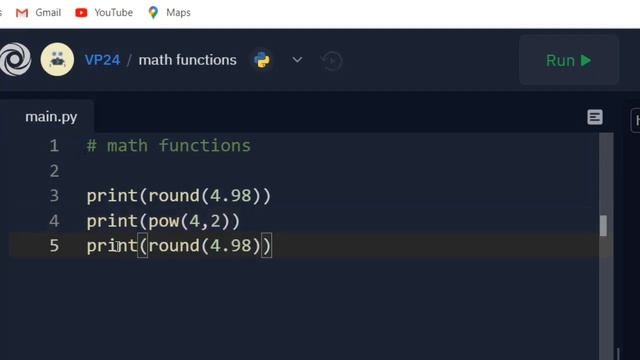 MATH FUNCTIONS IN PYTHON смотреть онлайн