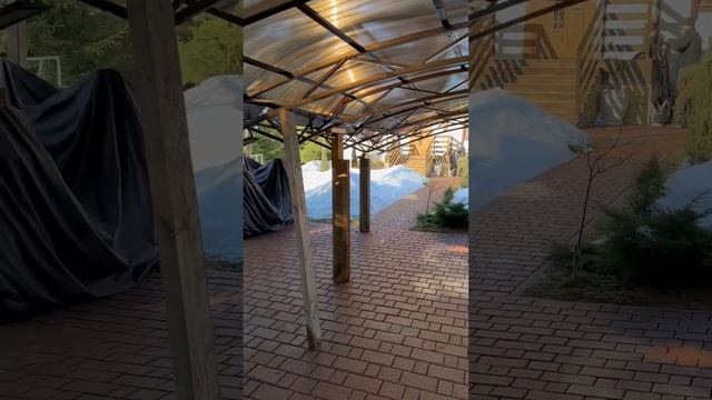 Демонтаж монтаж навеса из поликарбоната