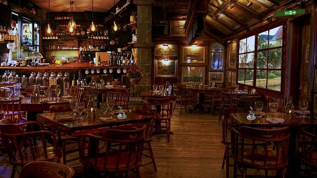 Cozy Corner in a Coffee Shop on a Rainy Day ~~ Jazz Music смотреть онлайн