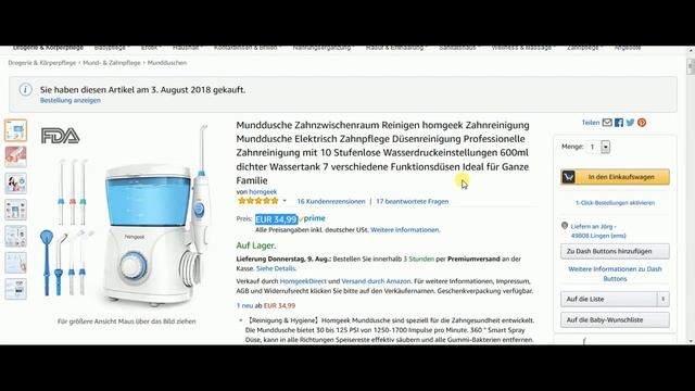 Die Homgeek Munddusche (B07D79NYJH) смотреть онлайн