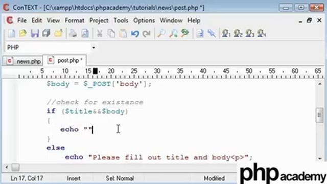 PHP Tutorials Create a news feature Part 3 смотреть онлайн