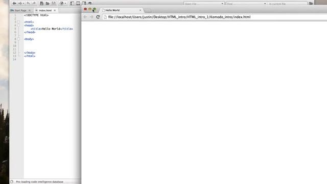 Komodo Edit and HTML intro 1 смотреть онлайн