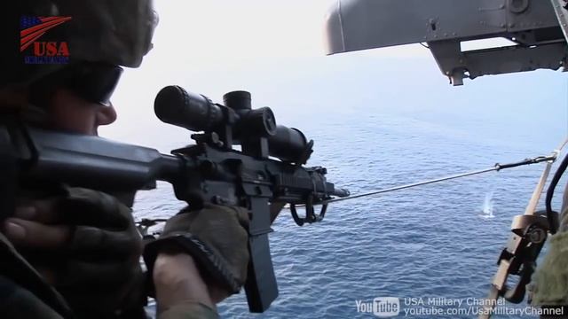 ｢M27 IAR｣ & ｢M110 SASS｣ MH-60ヘリコプターからの空中ショット смотреть онлайн