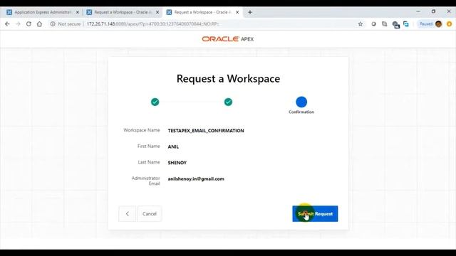 ORACLE APEX INSTANCE LOGIN - MANAGE WORKSPACE REQUESTS смотреть онлайн