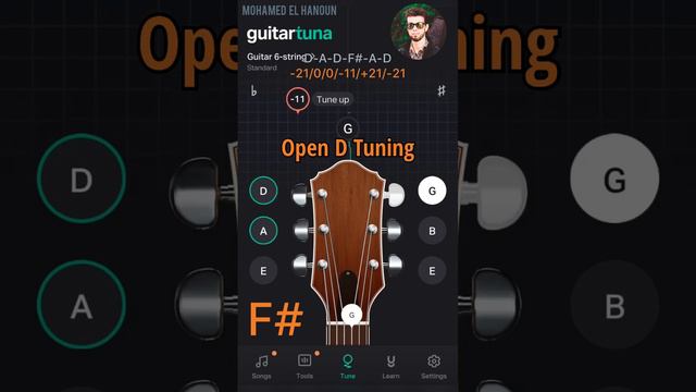 Open D Tuning Guitar - Using GuitarTuna Free смотреть онлайн