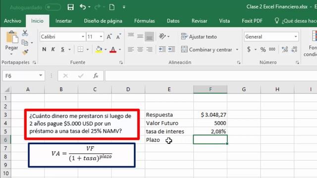 Función Valor Actual =VA - Clase 2 - Excel Financiero смотреть онлайн
