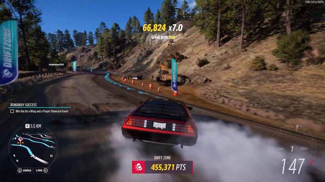 Delorean DMC -12 - Mountain Drift Run - Forza Horizon 5 смотреть онлайн