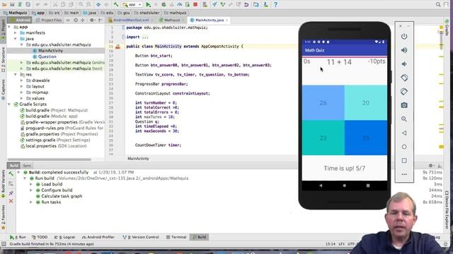 Java Android App Math Quiz 01 Introduction смотреть онлайн