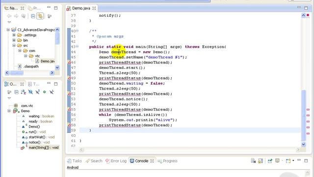 VTC Player Advanced Java Programming Java SE 7, Thread States смотреть онлайн