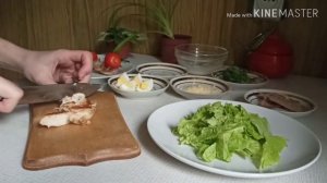 Лёгкая и быстрая версия салата Цезарь! ПП! Три варианта заправки!