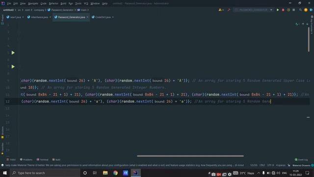 A Password Generator Program in Java using ArrayLists and Random Class. смотреть онлайн