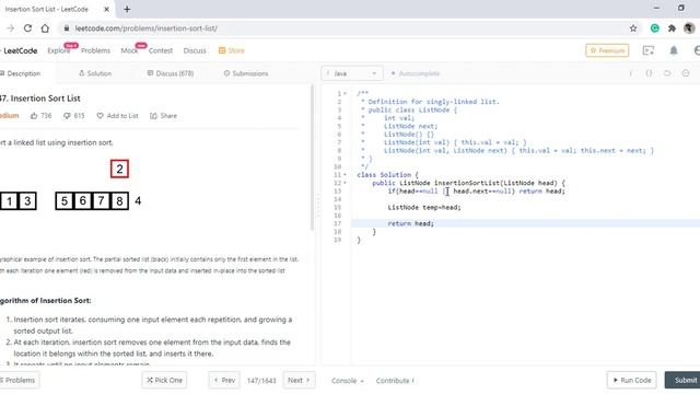 Insertion Sort List | Live Coding with Explanation | Leetcode #147 смотреть онлайн