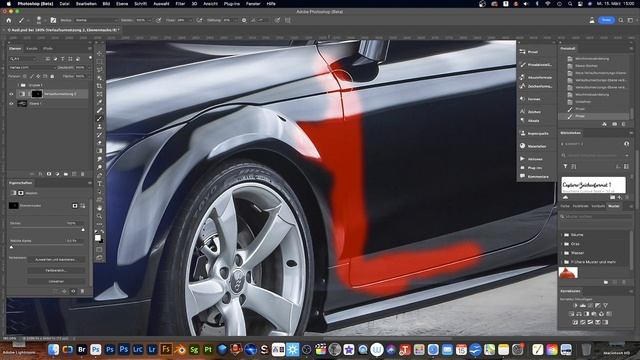 Von Monochrom zu Farbe: Wie man ein Auto in Photoshop umfärbt смотреть онлайн