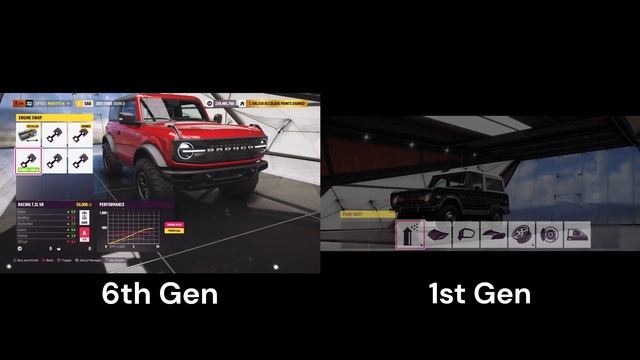 [Forza Horizon 5] 2021 Ford Bronco VS 1975 Ford Bronco Customization/Testing/Comparing смотреть онлайн
