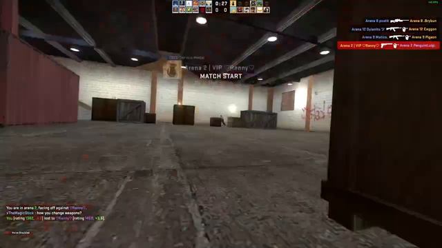 Playing csgo 1v1's silently until I reach arena 1 (Sneak's 1v1 server) смотреть онлайн