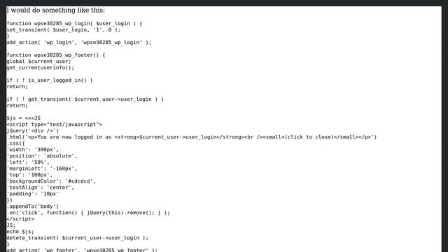 Wordpress: Run javascript code after wp_login hook? (2 Solutions!!) смотреть онлайн