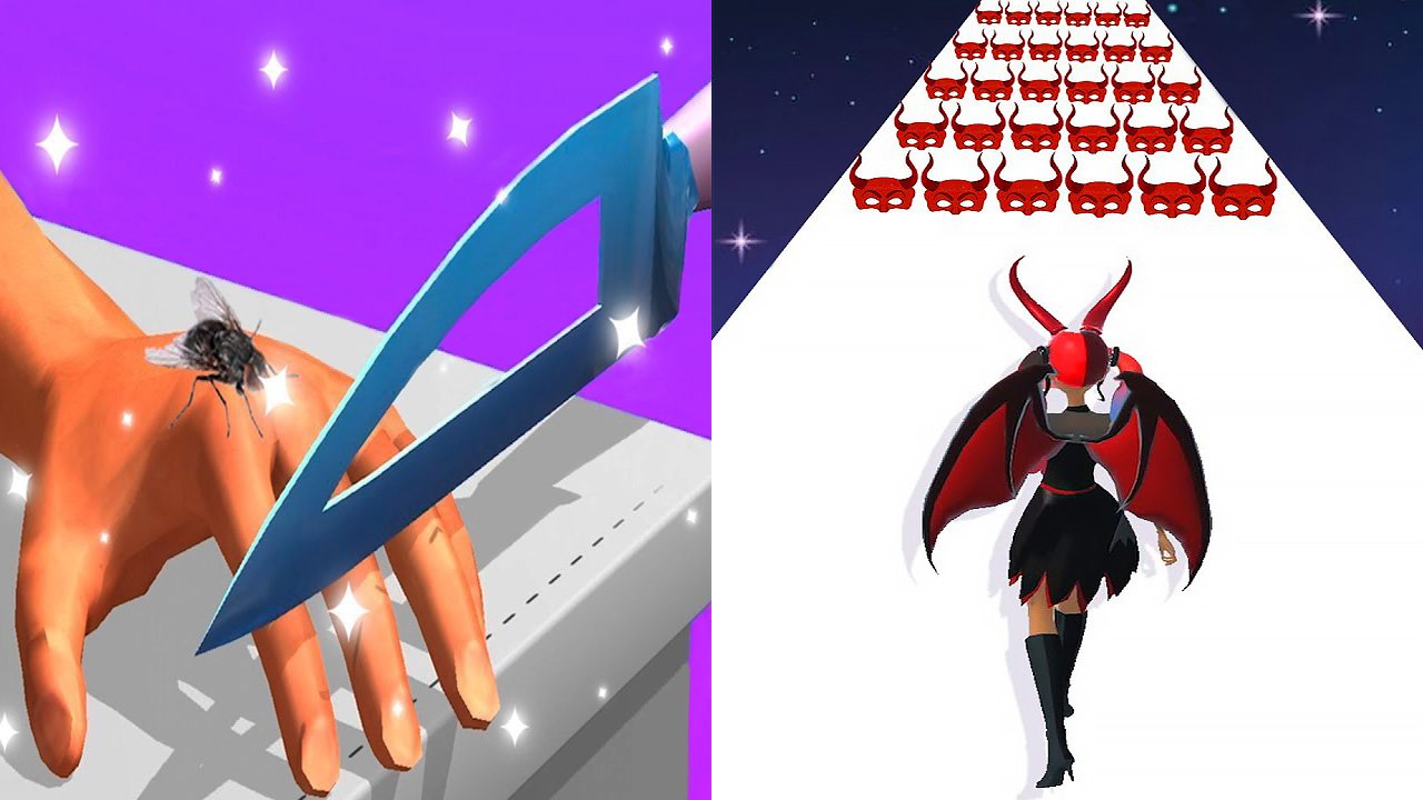 Мобильные игры Slice Asmr и Prom Run прохождение, геймплей и новые уровни для Android и IOS